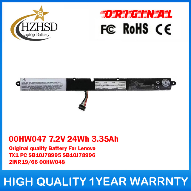 00HW047 7.2V 24Wh 3.35Ah 00HW048 Genuine Original Laptop Battery For Lenovo TX1 Tablet SB10J78995 SB10J78996DTCTF SB10J78995