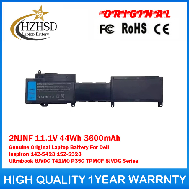 2NJNF 11.1V 44Wh 3600mAh Genuine Original Laptop Battery For Dell Inspiron 14Z-5423 15Z-5523 Ultrabook 8JVDG T41M0 P35G TPMCF 8JVDG Series