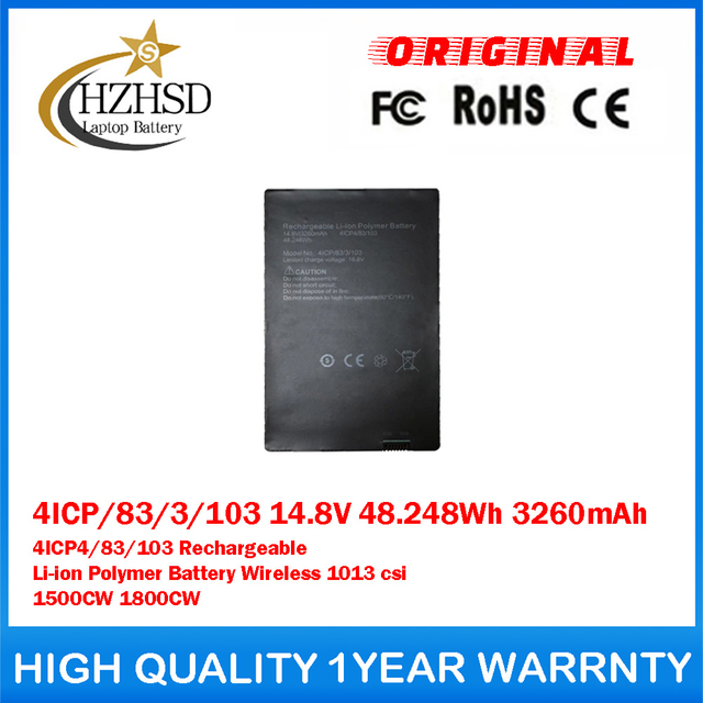 4ICP/83/3/103 14.8V 48.248Wh 3260mAh 4ICP4/83/103 Medical Battery For CareView 1500CW 1800CW For Rugged wireless 1013 csi