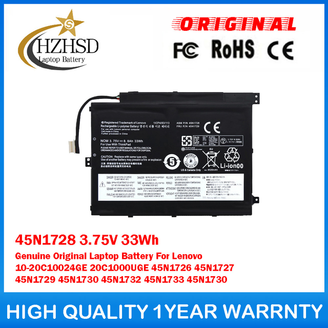 45N1728 3.75V 33Wh Genuine Original Laptop Battery For Lenovo 10-20C10024GE 20C1000UGE 45N1726 45N1727 45N1729 45N1730 45N1732 45N1733 45N1730