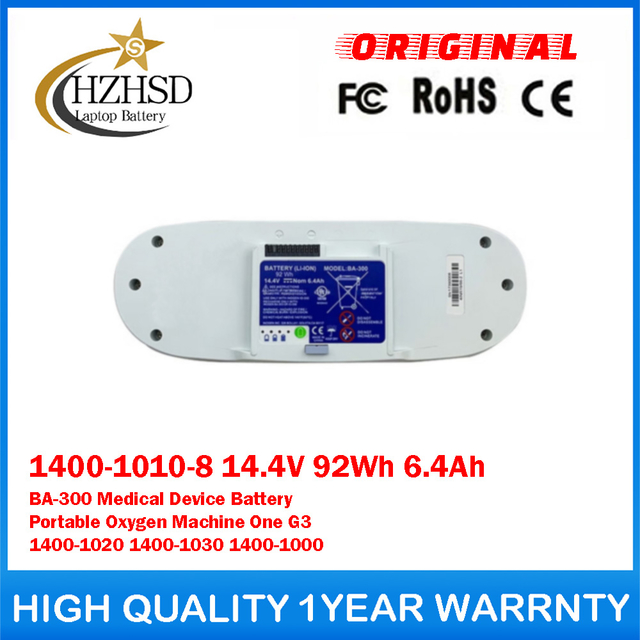 1400-1010-8 14.4V 92Wh 6.4Ah BA-300 Medical Device Battery For INOGEN Portable Oxygen Machine One G3 1400-1020 1400-1030 1400-1000