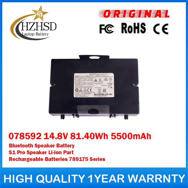 078592 14.8V 81.40Wh 5500mAh Bluetooth Speaker Battery For BOSE S1 Pro Speaker Li-ion Part Rechargeable Batteries 789175 Series