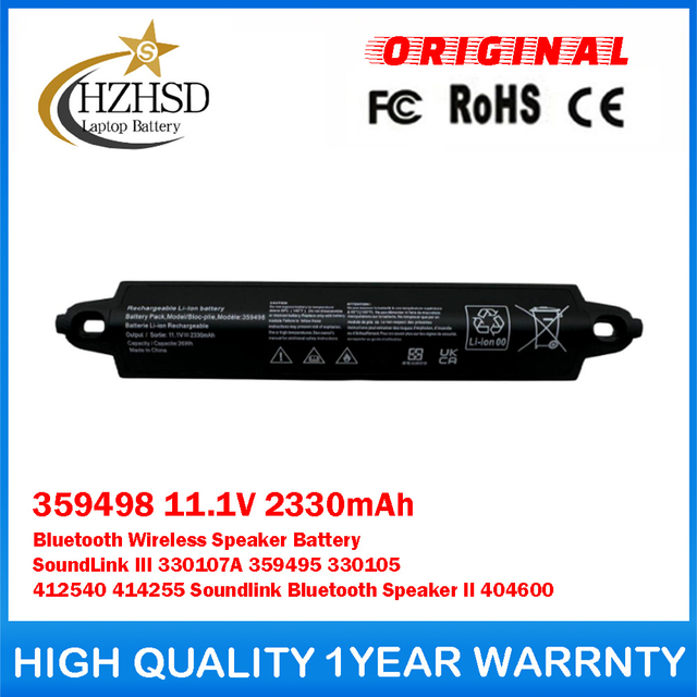 359498 11.1V 2330mAh Genuine Original Bluetooth Wireless Speaker Battery For Bose SoundLink III 330107A 359495 330105 412540 414255 Soundlink Bluetooth Speaker II 404600