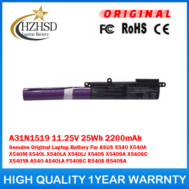 A31N1519 11.25V 25Wh 2200mAh Genuine Original Laptop Battery For ASUS X540 X540A X540M X540L X540LA X540LJ X540S X540SA X540SC X540YA A540 A540LA F540SC R540S R540SA