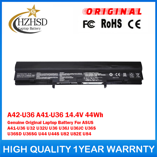 A42-U36 A41-U36 14.4V 44Wh Genuine Original Laptop Battery For ASUS A41-U36 U32 U32U U36 U36J U36JC U36S U36SD U36SG U44 U44S U82 U82E U84