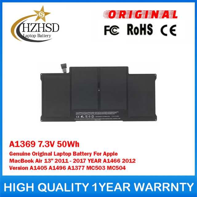 A1369 7.3V 50Wh Genuine Original Laptop Battery For Apple MacBook Air 13