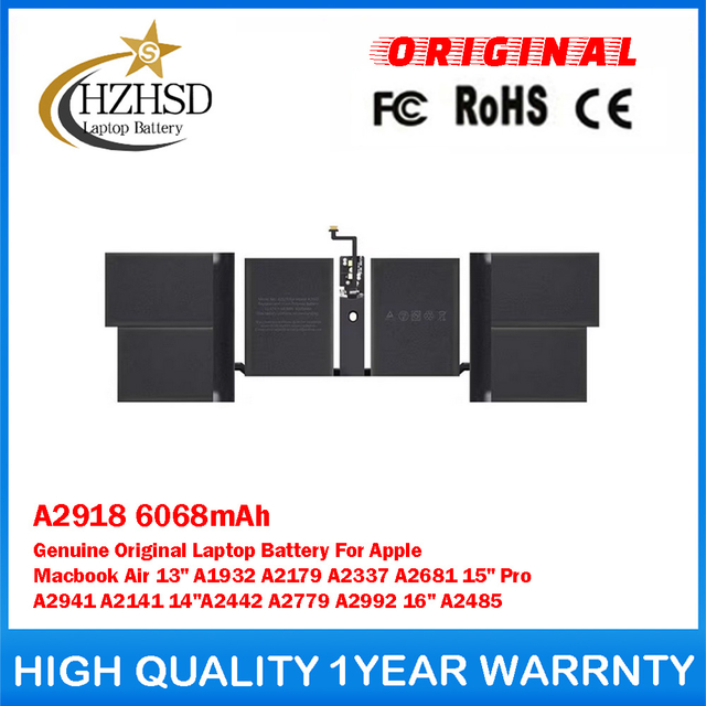A2918 6068mAh Genuine Original Laptop Battery For Apple Macbook Air 13