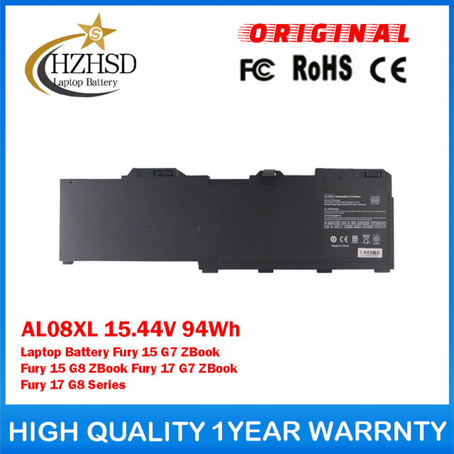 AL08XL 15.44V 94Wh Genuine Original Laptop Battery For HP ZBook Fury 15 G7 ZBook Fury 15 G8 ZBook Fury 17 G7 ZBook Fury 17 G8 Series