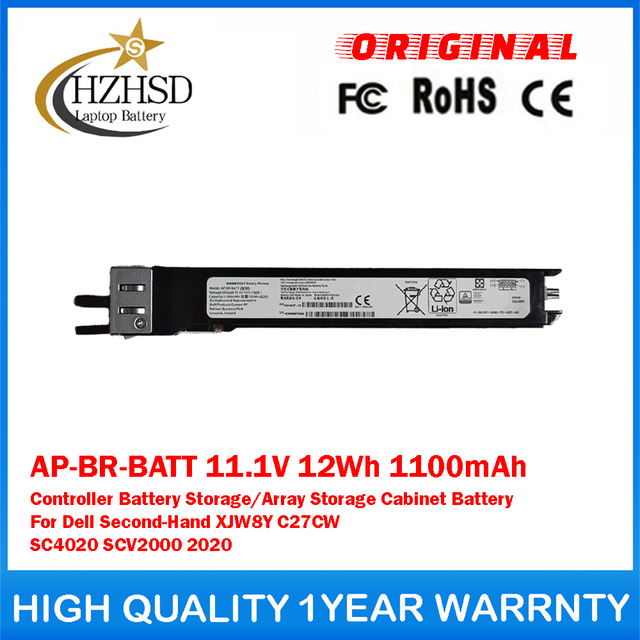 AP-BR-BATT 11.1V 12Wh 1100mAh Controller Battery Original Storage/Array Storage Cabinet Battery For Dell Second-Hand XJW8Y C27CW SC4020 SCV2000 2020
