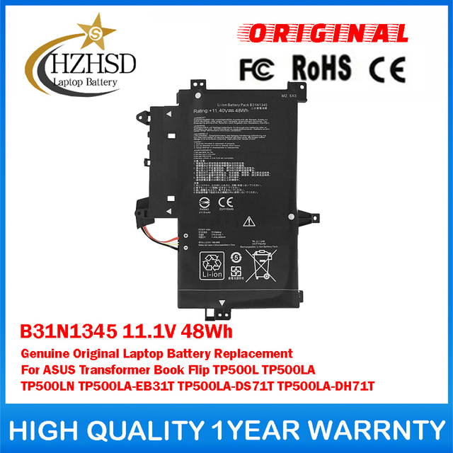B31N1345 11.1V 48Wh Genuine Original Laptop Battery Replacement For ASUS Transformer Book Flip TP500L TP500LA TP500LN TP500LA-EB31T TP500LA-DS71T TP500LA-DH71T