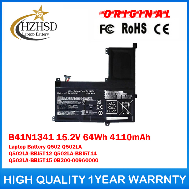 B41N1341 15.2V 64Wh 4110mAh Genuine Original Laptop Battery For Asus Q502 Q502LA Q502LA-BBI5T12 Q502LA-BBI5T14 Q502LA-BBI5T15 0B200-00960000