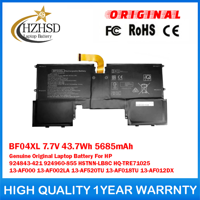 BF04XL 7.7V 43.7Wh 5685mAh Genuine Original Laptop Battery For HP 924843-421 924960-855 HSTNN-LB8C HQ-TRE71025 13-AF000 13-AF002LA 13-AF520TU 13-AF018TU 13-AF012DX