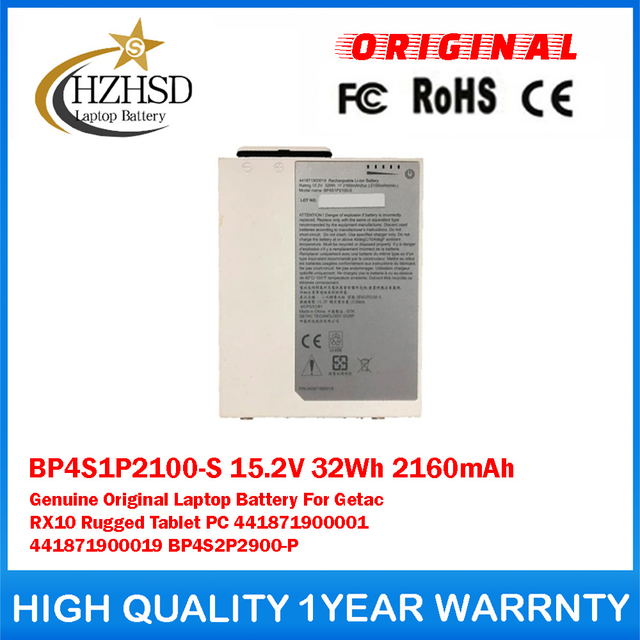 BP4S1P2100-S 15.2V 32Wh 2160mAh Genuine Original Laptop Battery For Getac RX10 Rugged Tablet PC 441871900001 441871900019 BP4S2P2900-P