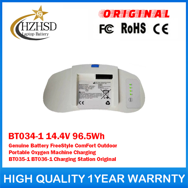 BT034-1 14.4V 96.5Wh Genuine Battery For Caire FreeStyle ComFort Outdoor Portable Oxygen Machine Charging BT035-1 BT036-1 Charging Station Original