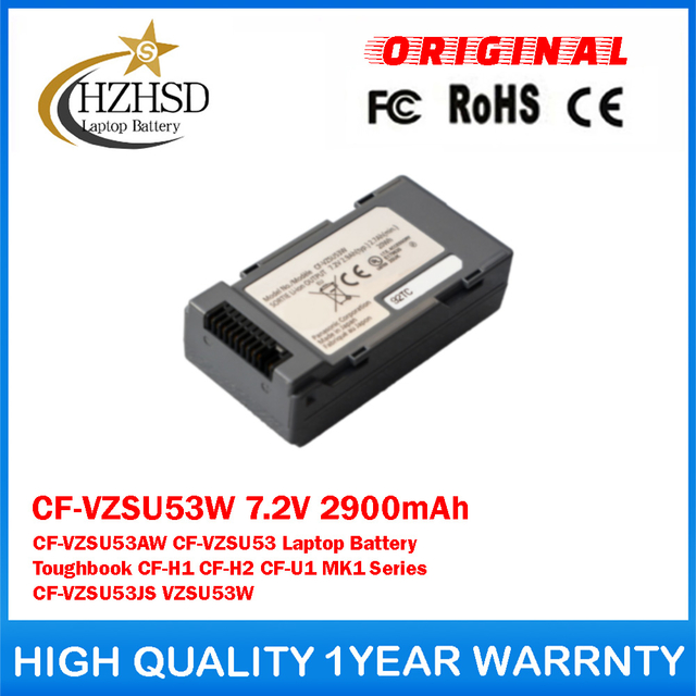 CF-VZSU53W 7.2V 2900mAh CF-VZSU53AW CF-VZSU53 Genuine Original Laptop Battery For Panasonic Toughbook CF-H1 CF-H2 CF-U1 MK1 Series CF-VZSU53JS VZSU53W