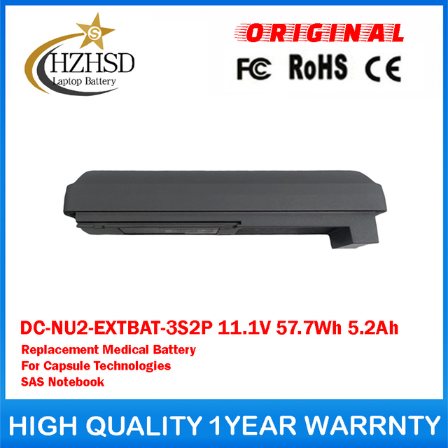DC-NU2-EXTBAT-3S2P 11.1V 57.7Wh 5.2Ah Replacement Medical Battery For Capsule Technologies SAS Notebook