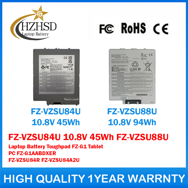 FZ-VZSU84U 10.8V 45Wh FZ‑VZSU88U 10.8V 94Wh Genuine Original Laptop Battery For Panasonic Toughpad FZ-G1 Tablet PC FZ-G1AABDXER FZ-VZSU84R FZ-VZSU84A2U