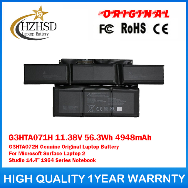 G3HTA071H 11.38V 56.3Wh 4948mAh G3HTA072H Genuine Original Laptop Battery For Microsoft Surface Laptop 2 Studio 14.4