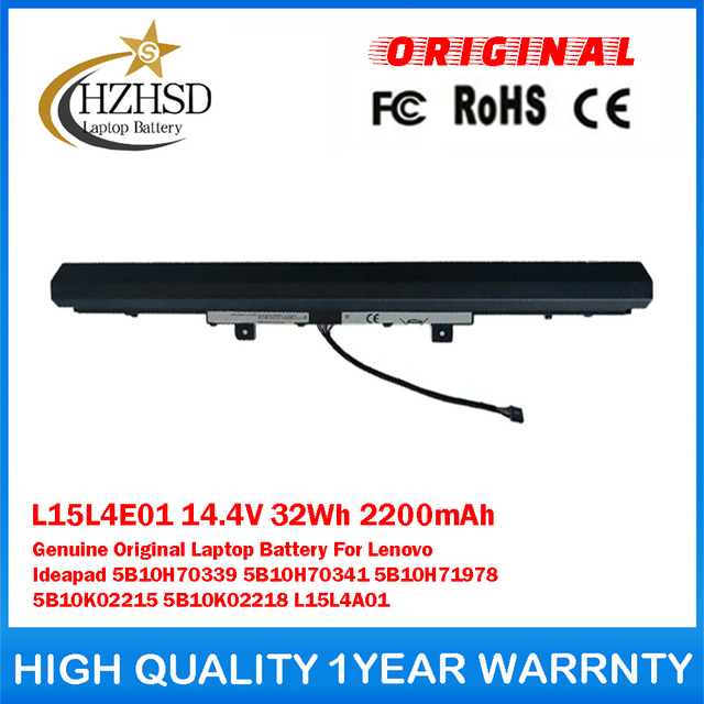 L15L4E01 14.4V 32Wh 2200mAh L15L4A01 Genuine Original Laptop Battery For Lenovo Ideapad 5B10H70339 5B10H70341 5B10H71978 5B10K02215 5B10K02218