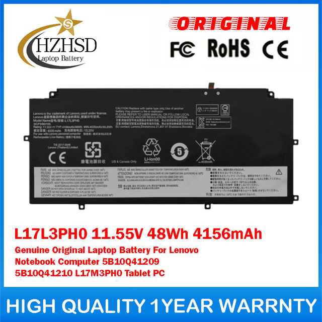 L17L3PH0 11.55V 48Wh 4156mAh L17M3PH0 Genuine Original Laptop Battery For Lenovo Notebook Computer 5B10Q41209 5B10Q41210 Tablet PC