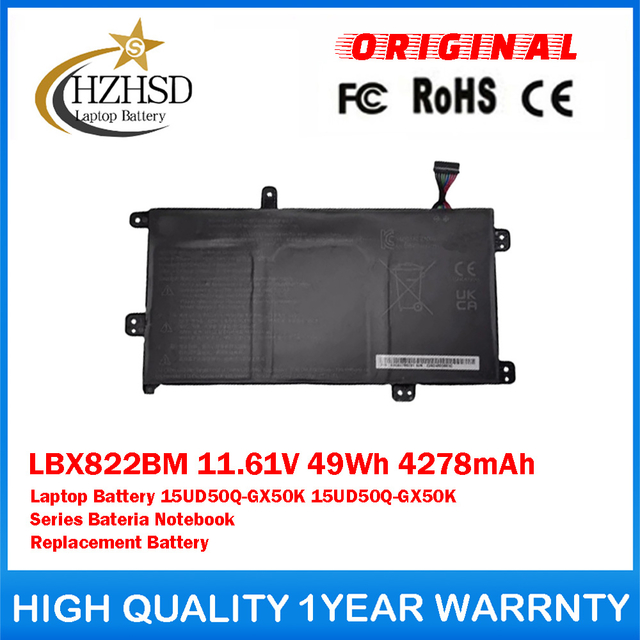 LBX822BM 11.61V 49Wh 4278mAh Genuine Original Laptop Battery For LG 15UD50Q-GX50K 15UD50Q-GX50K Series Replacement Notebook