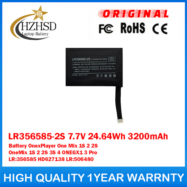 LR356585-2S 7.7V 24.64Wh 3200mAh Battery For One-Netbook OnexPlayer One Mix 1S 2 2S /OneMix 1S 2 2S 3S 4 ONEGX1 3 Pro LR:356585 HD627138 LR:506480