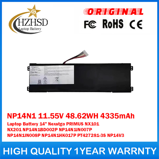 NP14N1 11.55V 48.62WH 4335mAh Genuine Original Laptop Battery For Getac 14