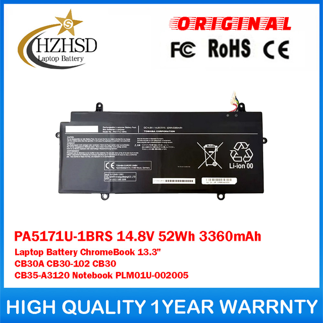 PA5171U-1BRS 14.8V 52Wh 3360mAh Genuine Original Laptop Battery For Toshiba ChromeBook 13.3