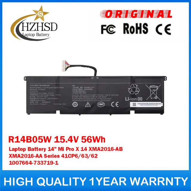 R14B05W 15.4V 56Wh Genuine Original Laptop Battery For Xiaomi 14