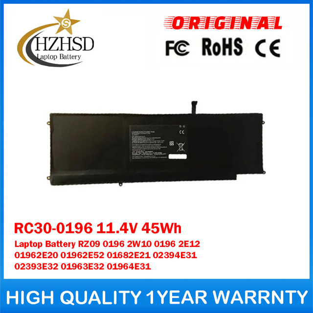 RC30-0196 11.4V 45Wh Genuine Original Laptop Battery For Razer Blade Stealth RZ09 0196 2W10 0196 2E12 01962E20 01962E52 01682E21 02394E31 02393E32 01963E32 01964E31