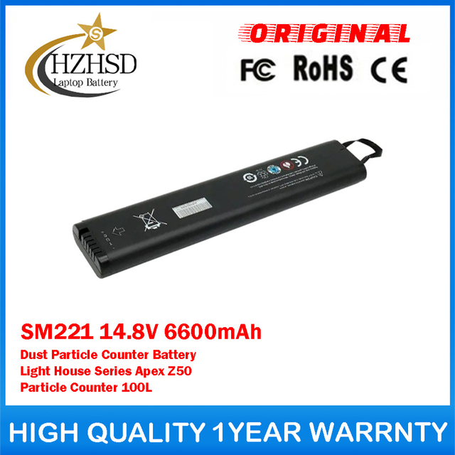 SM221 14.8V 6600mAh Dust Particle Counter Battery For Sm-Energy Light House Series Apex Z50 Particle Counter 100L