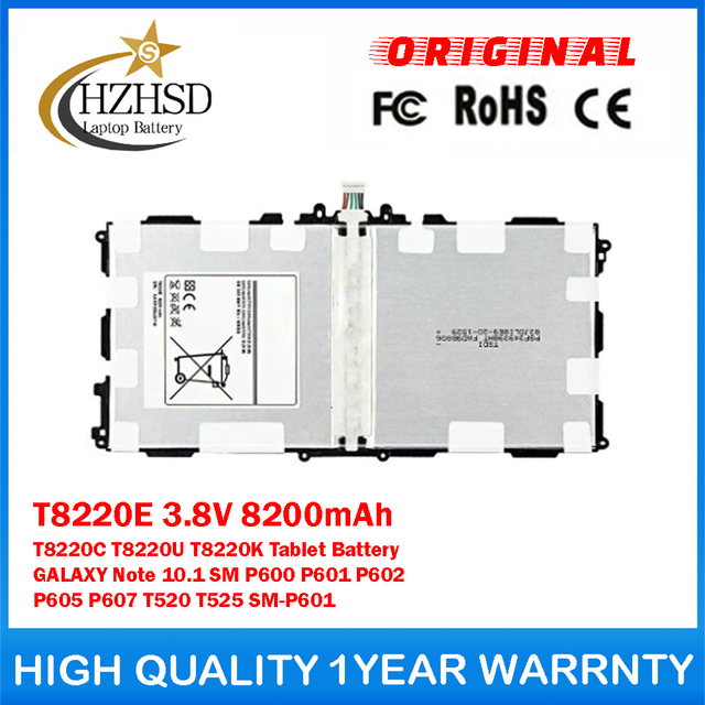 T8220E 3.8V 8200mAh T8220C T8220U T8220K Tablet Battery For Samsung GALAXY Note 10.1 SM P600 P601 P602 P605 P607 T520 T525 SM-P601