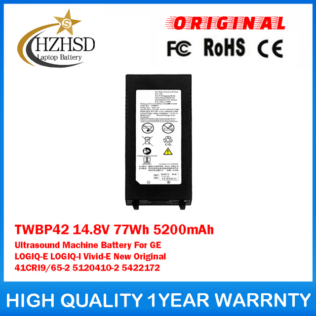 TWBP42 14.8V 77Wh 5200mAh Ultrasound Machine Battery For GE LOGIQ-E LOGIQ-I Vivid-E New Original 41CRI9/65-2 5120410-2 5422172