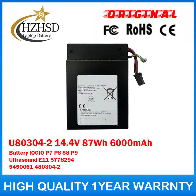 U80304-2 14.4V 87Wh 6000mAh Battery For GE lOGIQ P7 P8 S8 P9 Ultrasound E11 5778294 REF 5450061 480304-2 Machine