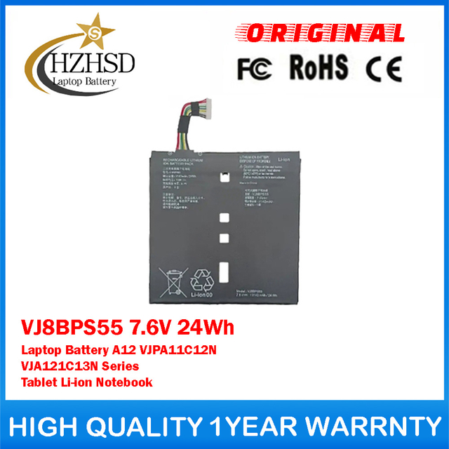 VJ8BPS55 7.6V 24Wh Genuine Original Laptop Battery For Sony VAIO A12 VJPA11C12N VJA121C13N Series Tablet Li-ion Notebook