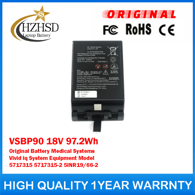 VSBP90 18V 97.2Wh Original Battery For GE Medical Systems Vivid iq System Equipment Model 5717315 5717315-2 5INR19/66-2