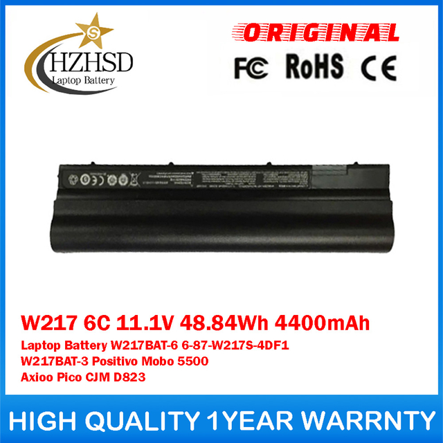W217 6C 11.1V 48.84Wh 4400mAh Genuine Original Laptop Battery For Clevo W217BAT-6 6-87-W217S-4DF1 W217BAT-3 Positivo Mobo 5500 Axioo Pico CJM D823