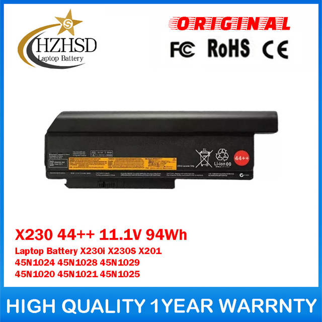 X230 44++ 11.1V 94Wh Genuine Original Laptop Battery For Lenovo X230i X230S X201 45N1024 45N1028 45N1029 45N1020 45N1021 45N1025