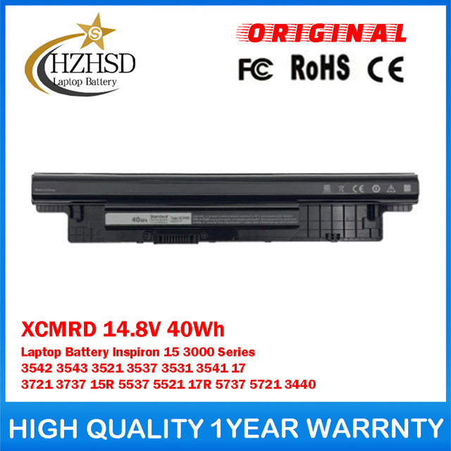 XCMRD 14.8V 40Wh Genuine Original Laptop Battery For Dell Inspiron 15 3000 Series 3542 3543 3521 3537 3531 3541 17 3721 3737 15R 5537 5521 17R 5737 5721 3440